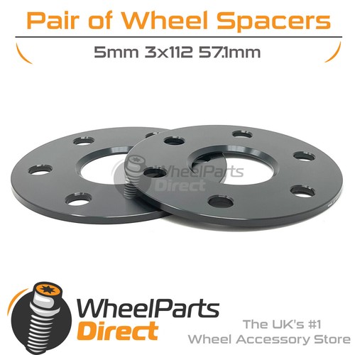 Wheel spacers black 3x112 - wheel, (2)